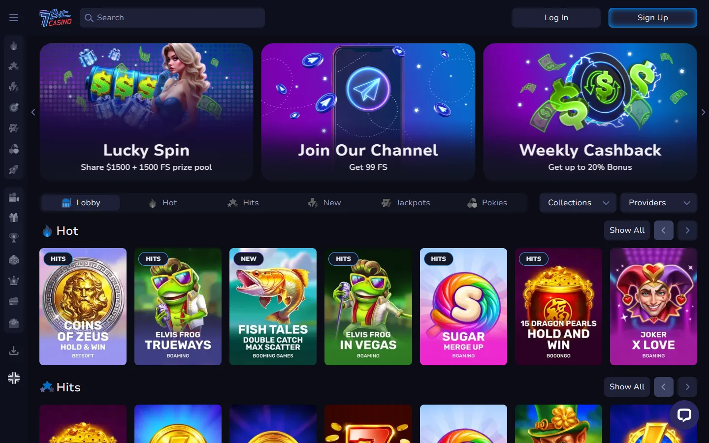 Best crypto casino Australia pick 7Bit lobby