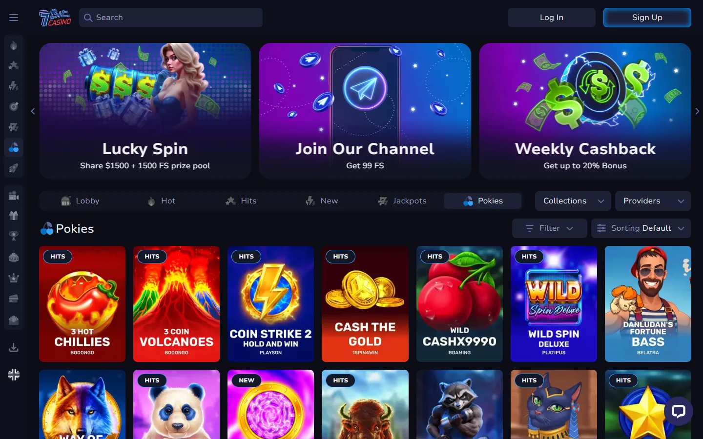 Crypto casino bonus Australia pick 7Bit lobby
